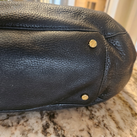 Tory Burch Amanda Purse, Shoulder Bag, Satchel, Black Leather, Classic Hobo EUC - Picture 4 of 16